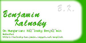 benjamin kalnoky business card